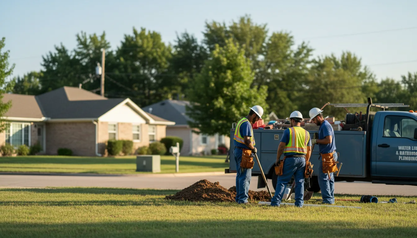 Residential water line and bathroom plumbing service in Fogelsville, PA